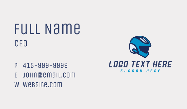 Driving Racing Helmet Business Card Design Image Preview