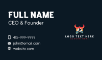 Viking Warrior Silhouette Business Card Preview