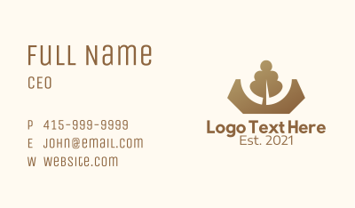 Brown Tree Crown  Business Card Image Preview
