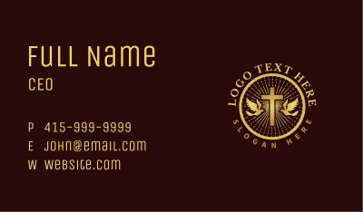Christian Dove Cross Business Card Image Preview