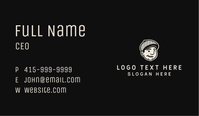 Retro Guy Flat Cap Business Card Image Preview
