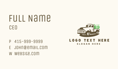 Fruit Farm Truck Business Card Image Preview