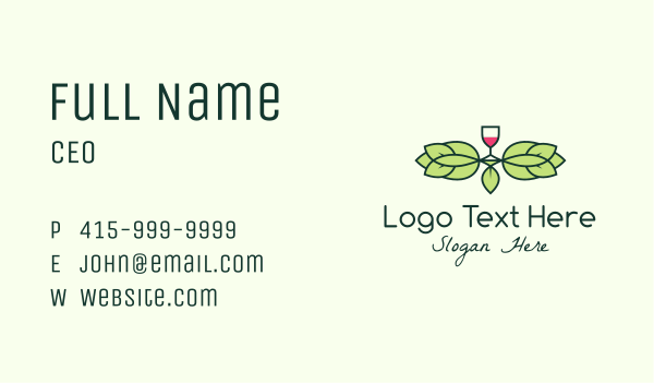  Red Wine Wreath Business Card Design Image Preview