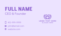 Purple Love Heart Letter M Business Card Image Preview