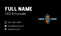 Heating Cooling HVAC Business Card Design