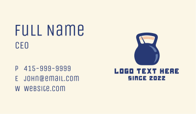 Weight Scale Kettlebell Business Card Image Preview