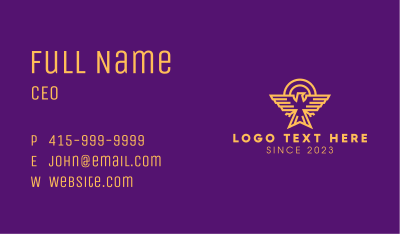 Golden Eagle Crest Business Card Image Preview