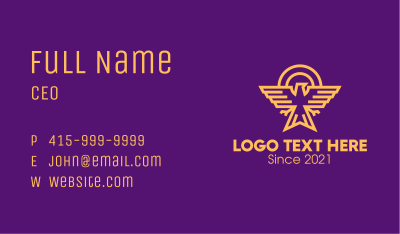 Golden Eagle Crest Business Card