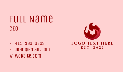 Burning Flame Energy Business Card Image Preview