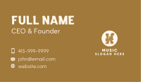 Brown Ethnic Letter H Business Card Image Preview