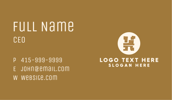 Brown Ethnic Letter H Business Card Design Image Preview