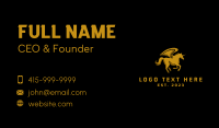Gold Pegasus Creature Business Card Image Preview