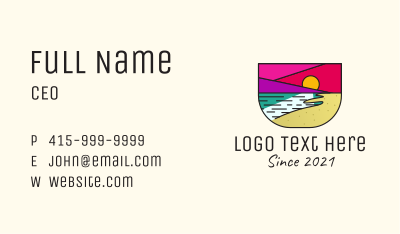 Multicolor Beach Resort  Business Card Image Preview