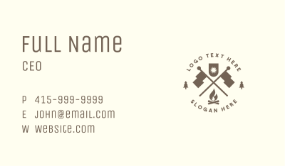 Banner Fire Camping Business Card Image Preview