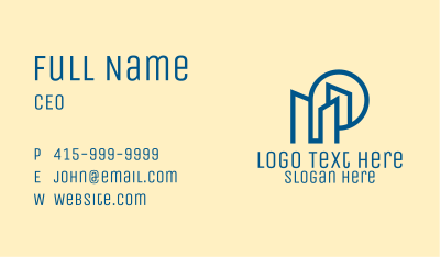 Simple Blue Real Estate Business Card Image Preview