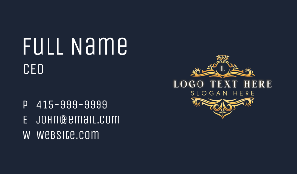 Luxury Deluxe Crest Business Card Design Image Preview