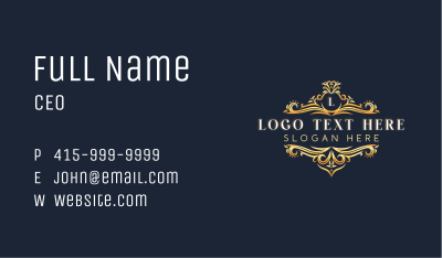 Luxury Deluxe Crest Business Card Image Preview