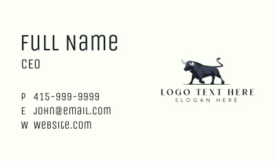 Bull Farming Livestock Business Card Image Preview