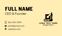 Excavator Arrow Construction Business Card Design