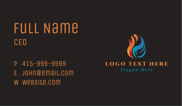 Thermal Cold Heat Business Card Design Image Preview