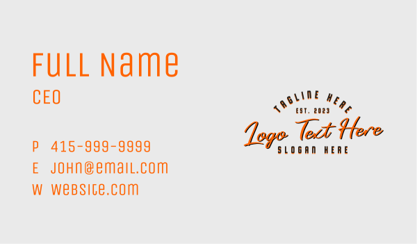 Luxury Script Apparel Business Card Design Image Preview