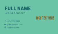 Summer Surf Wordmark Business Card Image Preview