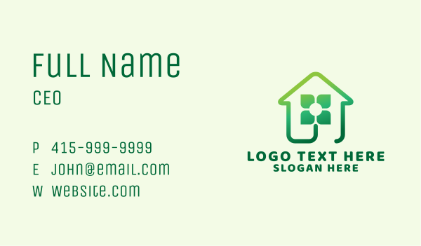 Sustainable Flower House Business Card Design Image Preview