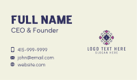 Embroidered Floral Lettermark Business Card Image Preview