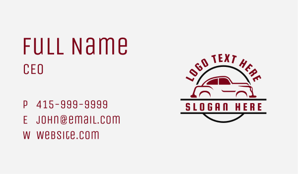 Retro Car Transportation Business Card Design Image Preview