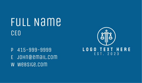 Legal Service Justice Scale  Business Card Design Image Preview