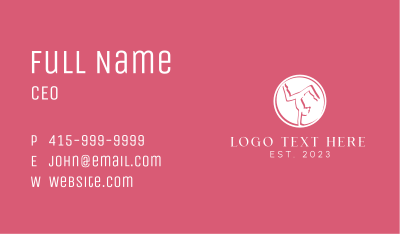 Minimalist White Gymnast Business Card Image Preview
