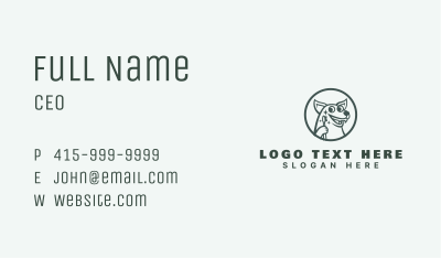 Smiling Dog Toothbrush Business Card Image Preview