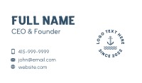 Marine Anchor Ocean  Business Card Design