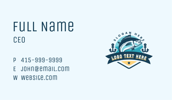 Ocean Fish Seafood Business Card Design Image Preview