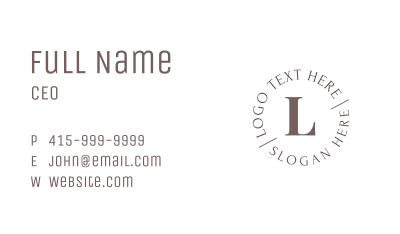 Serif Round Letter Business Card Image Preview