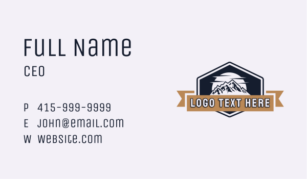 Mountain Summit Exploration Business Card Design Image Preview