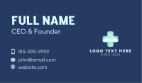 Blue Green Medical Cross Letter M Business Card Image Preview