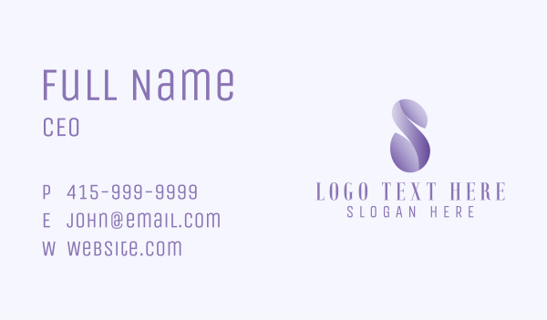 Beauty Wellness Letter S Business Card Design Image Preview