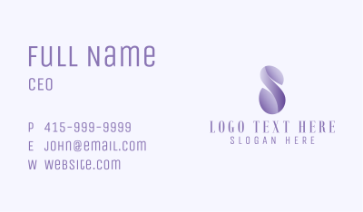 Beauty Wellness Letter S Business Card Image Preview