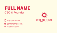 Red Virus Lettermark Business Card Design