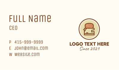 Bread Toaster Badge Business Card Image Preview