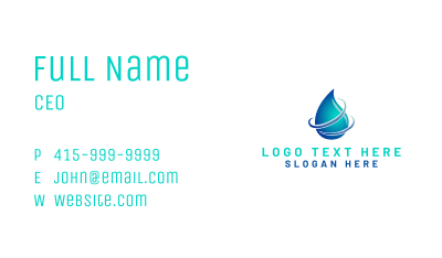 Liquid Water Droplet  Business Card Image Preview