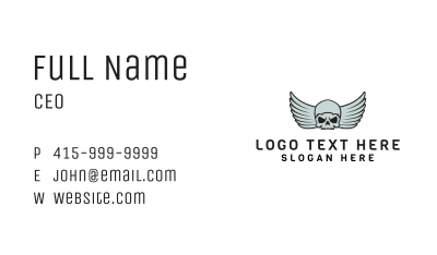 Esports Gaming Skull Angel Business Card Image Preview