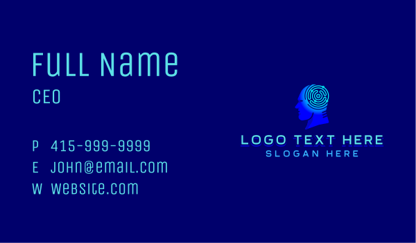  Robotic Artificial Intelligence Business Card Design Image Preview