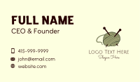 Needle Knitwork Wool Business Card Image Preview