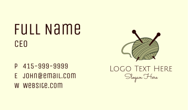 Needle Knitwork Wool Business Card