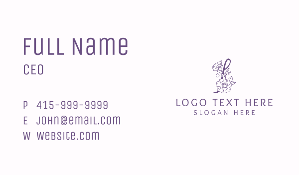 Petunia Flower Shop  Business Card Design Image Preview