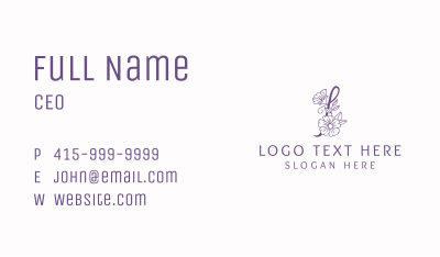 Petunia Flower Shop  Business Card Image Preview