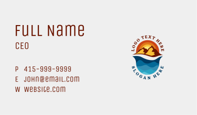 Sunrise Beach Mountain Business Card Image Preview