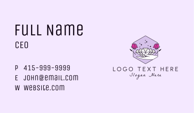 Rose Diamond Jewelry Business Card Image Preview